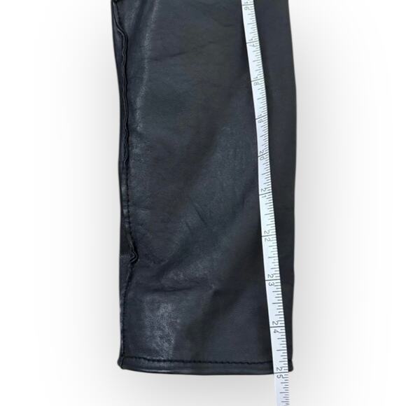 Vintage Women's Black Leather Biker Jacket Size 4 - Picture 8 of 9